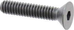 Holo-Krome - 1/4-20 UNC Hex Socket Drive, 82° Flat Screw - Alloy Steel, Black Oxide Finish, Fully Threaded, 1-1/4" OAL - Eagle Tool & Supply
