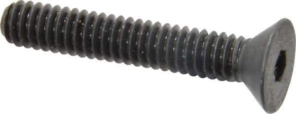 Holo-Krome - 1/4-20 UNC Hex Socket Drive, 82° Flat Screw - Alloy Steel, Black Oxide Finish, Fully Threaded, 1-1/2" OAL - Eagle Tool & Supply