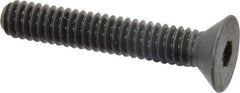 Holo-Krome - 1/4-20 UNC Hex Socket Drive, 82° Flat Screw - Alloy Steel, Black Oxide Finish, Fully Threaded, 1-1/2" OAL - Eagle Tool & Supply