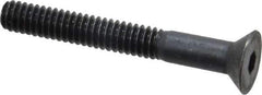 Holo-Krome - 1/4-20 UNC Hex Socket Drive, 82° Flat Screw - Alloy Steel, Black Oxide Finish, Partially Threaded, 2" OAL - Eagle Tool & Supply