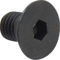 Holo-Krome - 1/4-28 UNF Hex Socket Drive, 82° Flat Screw - Alloy Steel, Black Oxide Finish, Fully Threaded, 3/8" OAL - Eagle Tool & Supply