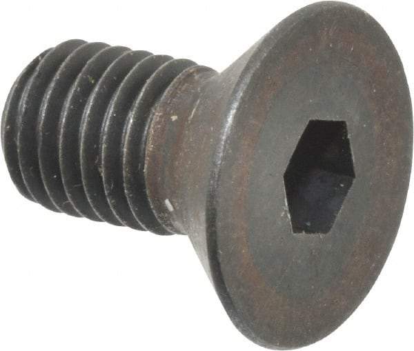 Holo-Krome - 1/4-28 UNF Hex Socket Drive, 82° Flat Screw - Alloy Steel, Black Oxide Finish, Fully Threaded, 1/2" OAL - Eagle Tool & Supply