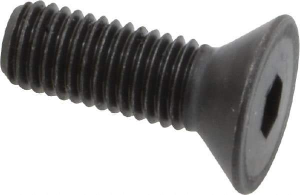 Holo-Krome - 1/4-28 UNF Hex Socket Drive, 82° Flat Screw - Alloy Steel, Black Oxide Finish, Fully Threaded, 3/4" OAL - Eagle Tool & Supply