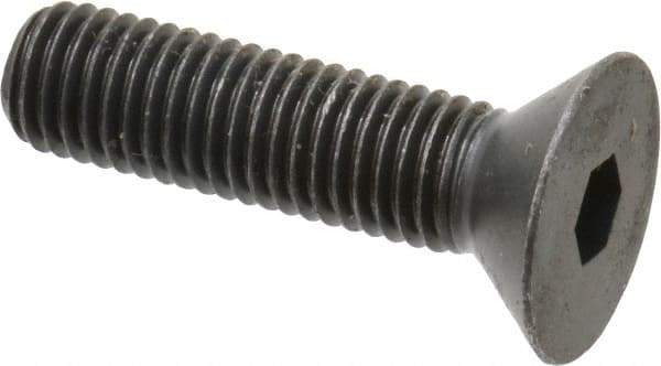 Holo-Krome - 1/4-28 UNF Hex Socket Drive, 82° Flat Screw - Alloy Steel, Black Oxide Finish, Fully Threaded, 1" OAL - Eagle Tool & Supply