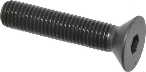 Holo-Krome - 1/4-28 UNF Hex Socket Drive, 82° Flat Screw - Alloy Steel, Black Oxide Finish, Fully Threaded, 1-1/4" OAL - Eagle Tool & Supply