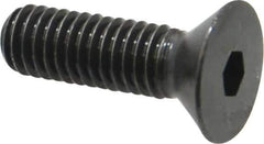 Holo-Krome - 3/8-16 UNC Hex Socket Drive, 82° Flat Screw - Alloy Steel, Black Oxide Finish, Fully Threaded, 1-1/4" OAL - Eagle Tool & Supply