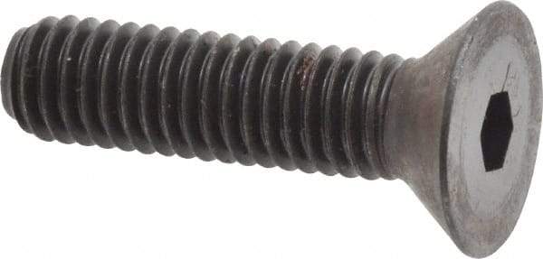 Holo-Krome - 3/8-16 UNC Hex Socket Drive, 82° Flat Screw - Alloy Steel, Black Oxide Finish, Fully Threaded, 1-1/2" OAL - Eagle Tool & Supply