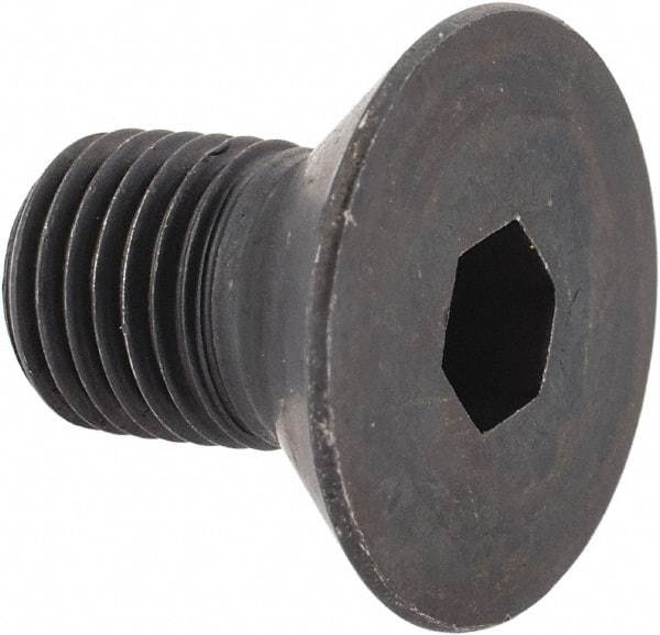 Holo-Krome - 3/8-24 UNF Hex Socket Drive, 82° Flat Screw - Alloy Steel, Black Oxide Finish, Fully Threaded, 5/8" OAL - Eagle Tool & Supply
