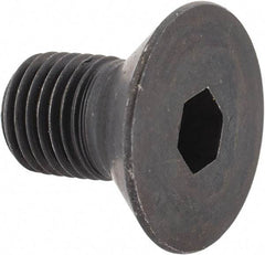 Holo-Krome - 3/8-24 UNF Hex Socket Drive, 82° Flat Screw - Alloy Steel, Black Oxide Finish, Fully Threaded, 5/8" OAL - Eagle Tool & Supply