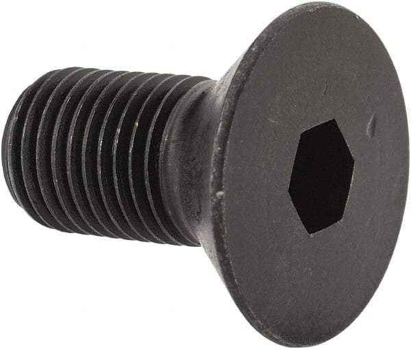 Holo-Krome - 3/8-24 UNF Hex Socket Drive, 82° Flat Screw - Alloy Steel, Black Oxide Finish, Fully Threaded, 3/4" OAL - Eagle Tool & Supply