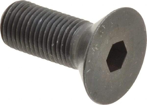 Holo-Krome - 3/8-24 UNF Hex Socket Drive, 82° Flat Screw - Alloy Steel, Black Oxide Finish, Fully Threaded, 1" OAL - Eagle Tool & Supply