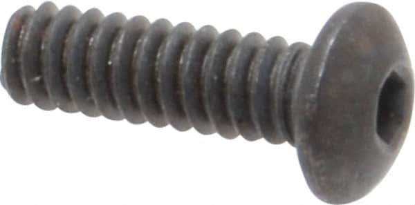Holo-Krome - #4-40 UNC Hex Socket Drive, Button Screw - Alloy Steel, Black Oxide Finish, Fully Threaded, 3/8" Length Under Head - Eagle Tool & Supply