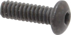 Holo-Krome - #4-40 UNC Hex Socket Drive, Button Screw - Alloy Steel, Black Oxide Finish, Fully Threaded, 3/8" Length Under Head - Eagle Tool & Supply