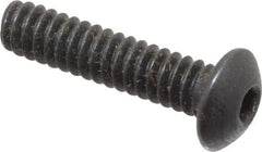 Holo-Krome - #4-40 UNC Hex Socket Drive, Button Screw - Alloy Steel, Black Oxide Finish, Fully Threaded, 1/2" Length Under Head - Eagle Tool & Supply