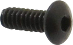 Holo-Krome - #6-32 UNC Hex Socket Drive, Button Screw - Alloy Steel, Black Oxide Finish, Fully Threaded, 3/8" Length Under Head - Eagle Tool & Supply