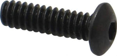 Holo-Krome - #6-32 UNC Hex Socket Drive, Button Screw - Alloy Steel, Black Oxide Finish, Fully Threaded, 1/2" Length Under Head - Eagle Tool & Supply