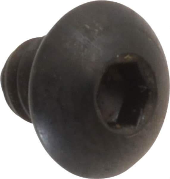 Holo-Krome - #10-24 UNC Hex Socket Drive, Button Screw - Alloy Steel, Black Oxide Finish, Fully Threaded, 1/4" Length Under Head - Eagle Tool & Supply