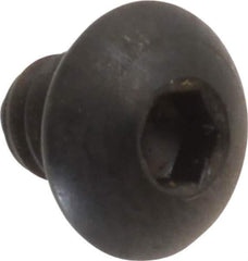 Holo-Krome - #10-24 UNC Hex Socket Drive, Button Screw - Alloy Steel, Black Oxide Finish, Fully Threaded, 1/4" Length Under Head - Eagle Tool & Supply