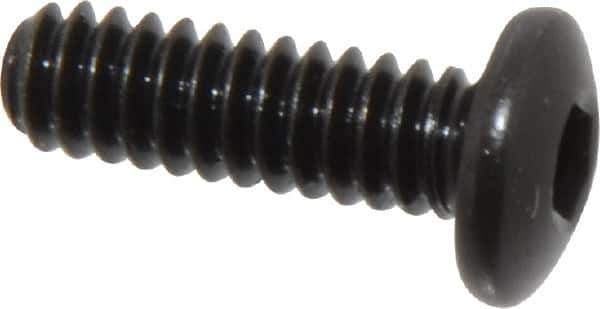 Holo-Krome - #10-24 UNC Hex Socket Drive, Button Screw - Alloy Steel, Black Oxide Finish, Fully Threaded, 5/8" Length Under Head - Eagle Tool & Supply
