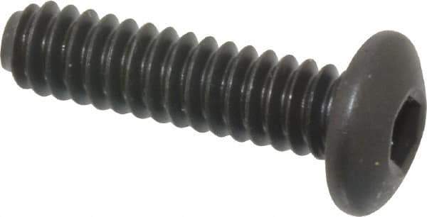 Holo-Krome - #10-24 UNC Hex Socket Drive, Button Screw - Alloy Steel, Black Oxide Finish, Fully Threaded, 3/4" Length Under Head - Eagle Tool & Supply