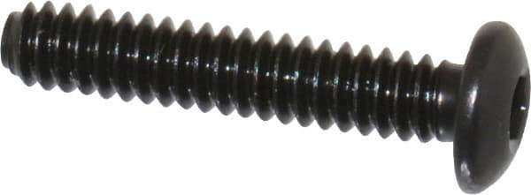 Holo-Krome - #10-24 UNC Hex Socket Drive, Button Screw - Alloy Steel, Black Oxide Finish, Fully Threaded, 1" Length Under Head - Eagle Tool & Supply