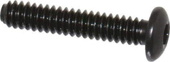 Holo-Krome - #10-24 UNC Hex Socket Drive, Button Screw - Alloy Steel, Black Oxide Finish, Fully Threaded, 1" Length Under Head - Eagle Tool & Supply