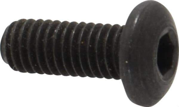 Holo-Krome - #10-32 UNF Hex Socket Drive, Button Screw - Alloy Steel, Black Oxide Finish, Fully Threaded, 1/2" Length Under Head - Eagle Tool & Supply