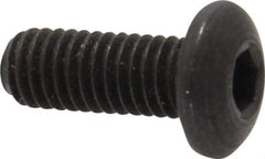Holo-Krome - #10-32 UNF Hex Socket Drive, Button Screw - Alloy Steel, Black Oxide Finish, Fully Threaded, 1/2" Length Under Head - Eagle Tool & Supply