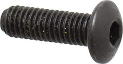 Holo-Krome - #10-32 UNF Hex Socket Drive, Button Screw - Alloy Steel, Black Oxide Finish, Fully Threaded, 5/8" Length Under Head - Eagle Tool & Supply