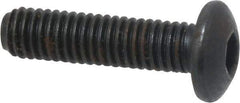 Holo-Krome - #10-32 UNF Hex Socket Drive, Button Screw - Alloy Steel, Black Oxide Finish, Fully Threaded, 3/4" Length Under Head - Eagle Tool & Supply