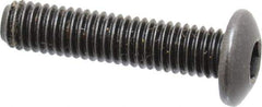 Holo-Krome - #10-32 UNF Hex Socket Drive, Button Screw - Alloy Steel, Black Oxide Finish, Fully Threaded, 7/8" Length Under Head - Eagle Tool & Supply