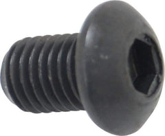Holo-Krome - 1/4-28 UNF Hex Socket Drive, Button Screw - Alloy Steel, Black Oxide Finish, Fully Threaded, 3/8" Length Under Head - Eagle Tool & Supply