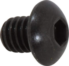 Holo-Krome - 5/16-18 UNC Hex Socket Drive, Button Screw - Alloy Steel, Black Oxide Finish, Fully Threaded, 3/8" Length Under Head - Eagle Tool & Supply