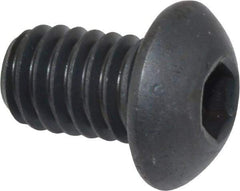 Holo-Krome - 5/16-18 UNC Hex Socket Drive, Button Screw - Alloy Steel, Black Oxide Finish, Fully Threaded, 1/2" Length Under Head - Eagle Tool & Supply