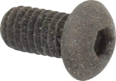 Holo-Krome - 5/16-18 UNC Hex Socket Drive, Button Screw - Alloy Steel, Black Oxide Finish, Fully Threaded, 5/8" Length Under Head - Eagle Tool & Supply