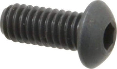 Holo-Krome - 5/16-18 UNC Hex Socket Drive, Button Screw - Alloy Steel, Black Oxide Finish, Fully Threaded, 3/4" Length Under Head - Eagle Tool & Supply