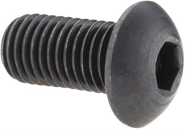 Holo-Krome - 5/16-24 UNF Hex Socket Drive, Button Screw - Alloy Steel, Black Oxide Finish, Fully Threaded, 5/8" Length Under Head - Eagle Tool & Supply