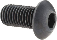 Holo-Krome - 5/16-24 UNF Hex Socket Drive, Button Screw - Alloy Steel, Black Oxide Finish, Fully Threaded, 5/8" Length Under Head - Eagle Tool & Supply