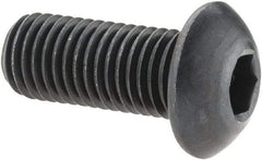 Holo-Krome - 5/16-24 UNF Hex Socket Drive, Button Screw - Alloy Steel, Black Oxide Finish, Fully Threaded, 3/4" Length Under Head - Eagle Tool & Supply