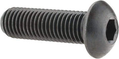 Holo-Krome - 5/16-24 UNF Hex Socket Drive, Button Screw - Alloy Steel, Black Oxide Finish, Fully Threaded, 1" Length Under Head - Eagle Tool & Supply