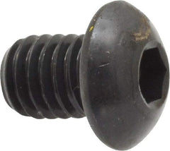 Holo-Krome - 3/8-16 UNC Hex Socket Drive, Button Screw - Alloy Steel, Black Oxide Finish, Fully Threaded, 1/2" Length Under Head - Eagle Tool & Supply