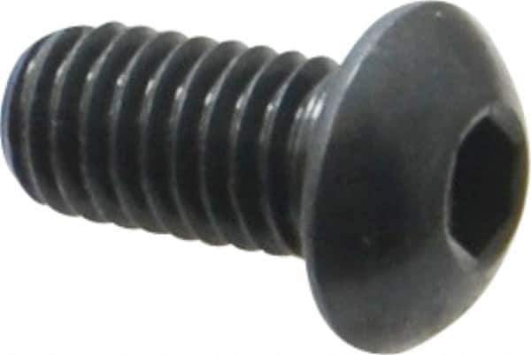 Holo-Krome - 3/8-16 UNC Hex Socket Drive, Button Screw - Alloy Steel, Black Oxide Finish, Fully Threaded, 3/4" Length Under Head - Eagle Tool & Supply