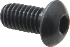Holo-Krome - 3/8-16 UNC Hex Socket Drive, Button Screw - Alloy Steel, Black Oxide Finish, Fully Threaded, 3/4" Length Under Head - Eagle Tool & Supply