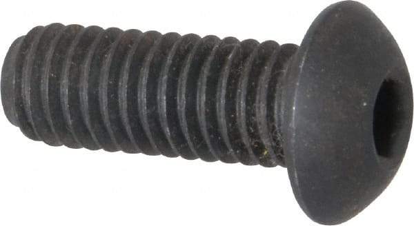 Holo-Krome - 3/8-16 UNC Hex Socket Drive, Button Screw - Alloy Steel, Black Oxide Finish, Fully Threaded, 1" Length Under Head - Eagle Tool & Supply