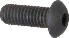 Holo-Krome - 3/8-16 UNC Hex Socket Drive, Button Screw - Alloy Steel, Black Oxide Finish, Fully Threaded, 1" Length Under Head - Eagle Tool & Supply