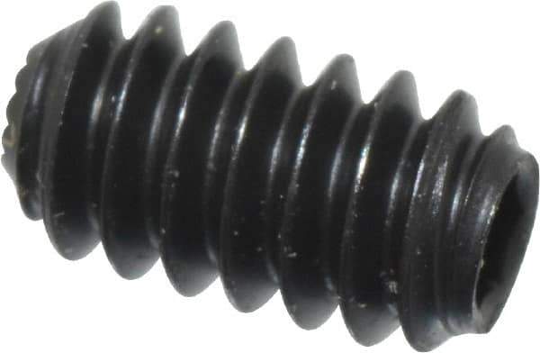 Holo-Krome - #6-32 UNC, 1/4" OAL, Internal Knurl Point Set Screw - Grade 8 Alloy Steel, 1/16" Key - Eagle Tool & Supply