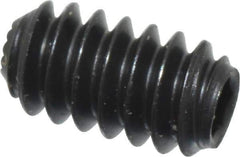 Holo-Krome - #6-32 UNC, 1/4" OAL, Internal Knurl Point Set Screw - Grade 8 Alloy Steel, 1/16" Key - Eagle Tool & Supply