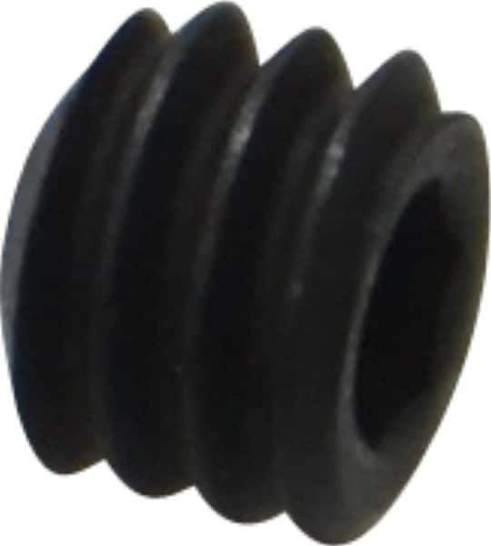 Holo-Krome - #8-32 UNC, 1/8" OAL, Internal Knurl Point Set Screw - Grade 8 Alloy Steel, 5/64" Key - Eagle Tool & Supply