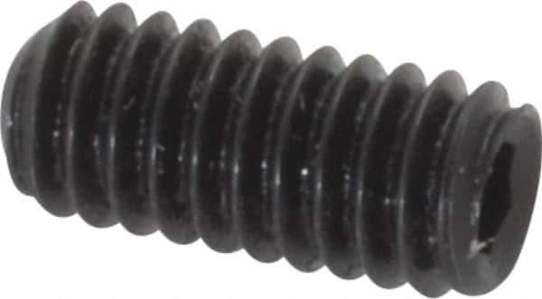 Holo-Krome - #8-32 UNC, 3/8" OAL, Internal Knurl Point Set Screw - Grade 8 Alloy Steel, 5/64" Key - Eagle Tool & Supply