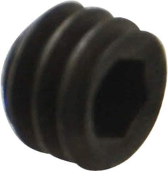 Holo-Krome - 1/4-20 UNC, 3/16" OAL, Internal Knurl Point Set Screw - Grade 8 Alloy Steel, 1/8" Key - Eagle Tool & Supply